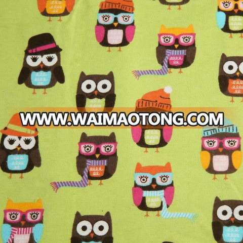 100%Cotton Flannel Fabric for Pajamas with Cartoon Printed (20X10/40X42)