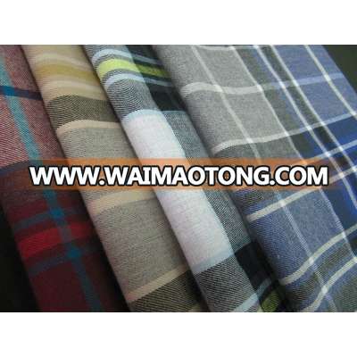 Melange Yarn Cotton Flannel Check Fabric