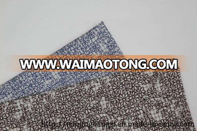 Cotton Yarn Dyed Mini Check + Printing Fabric