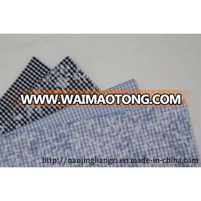 Yarn Dyed Gingham Check +Printing Fabric