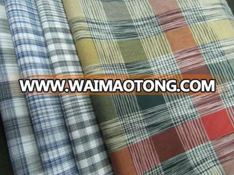 Cotton Yarn Dyed Space Dye Check Fabric for Shirt